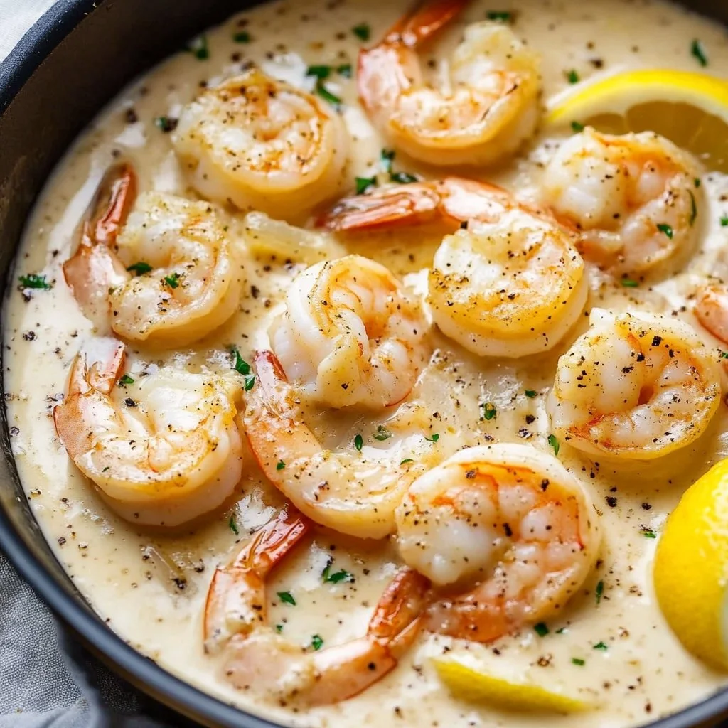 Creamy Lemon Garlic Parmesan Shrimp