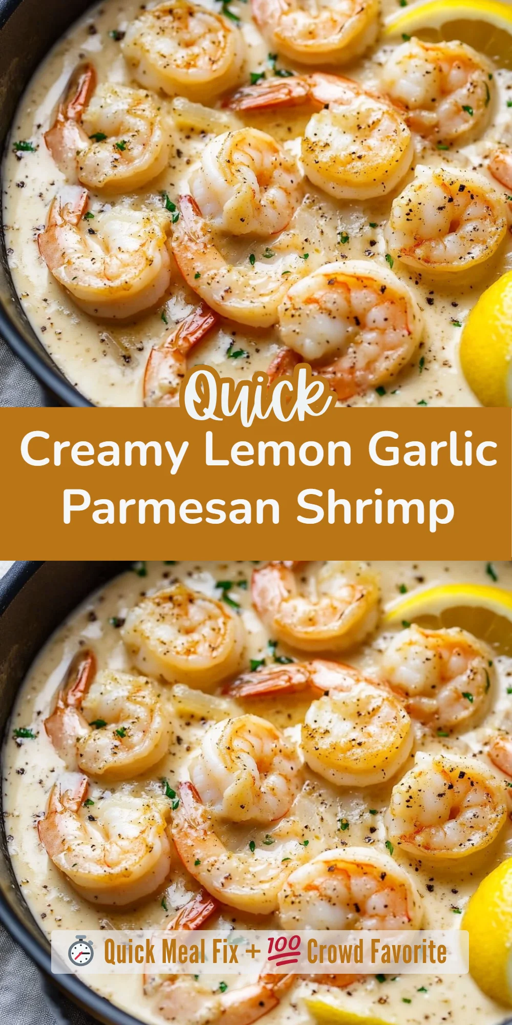 Creamy Lemon Garlic Parmesan Shrimp