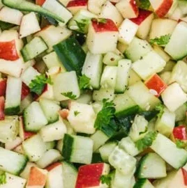 Fresh Cucumber Apple Salad with vibrant cucumbers and apples in a bowl