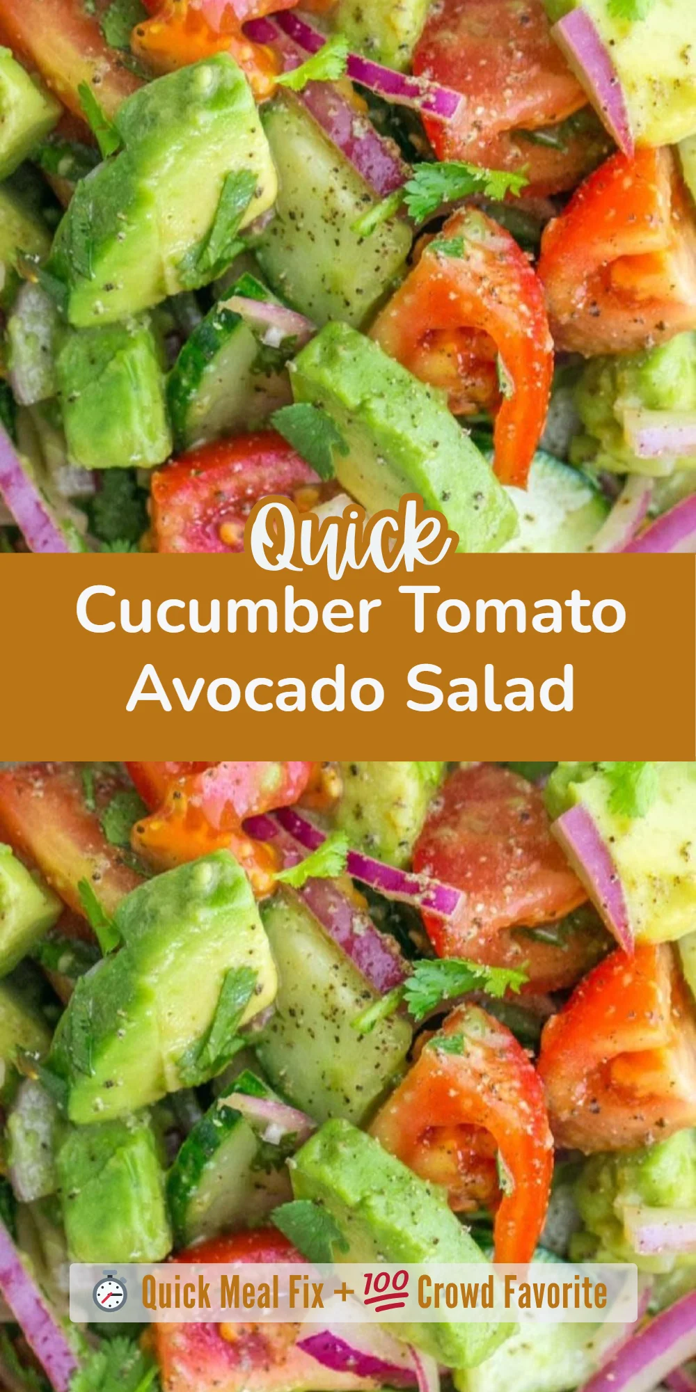 Cucumber Tomato Avocado Salad