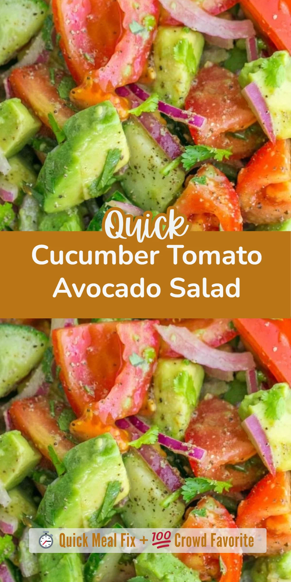 Cucumber Tomato Avocado Salad