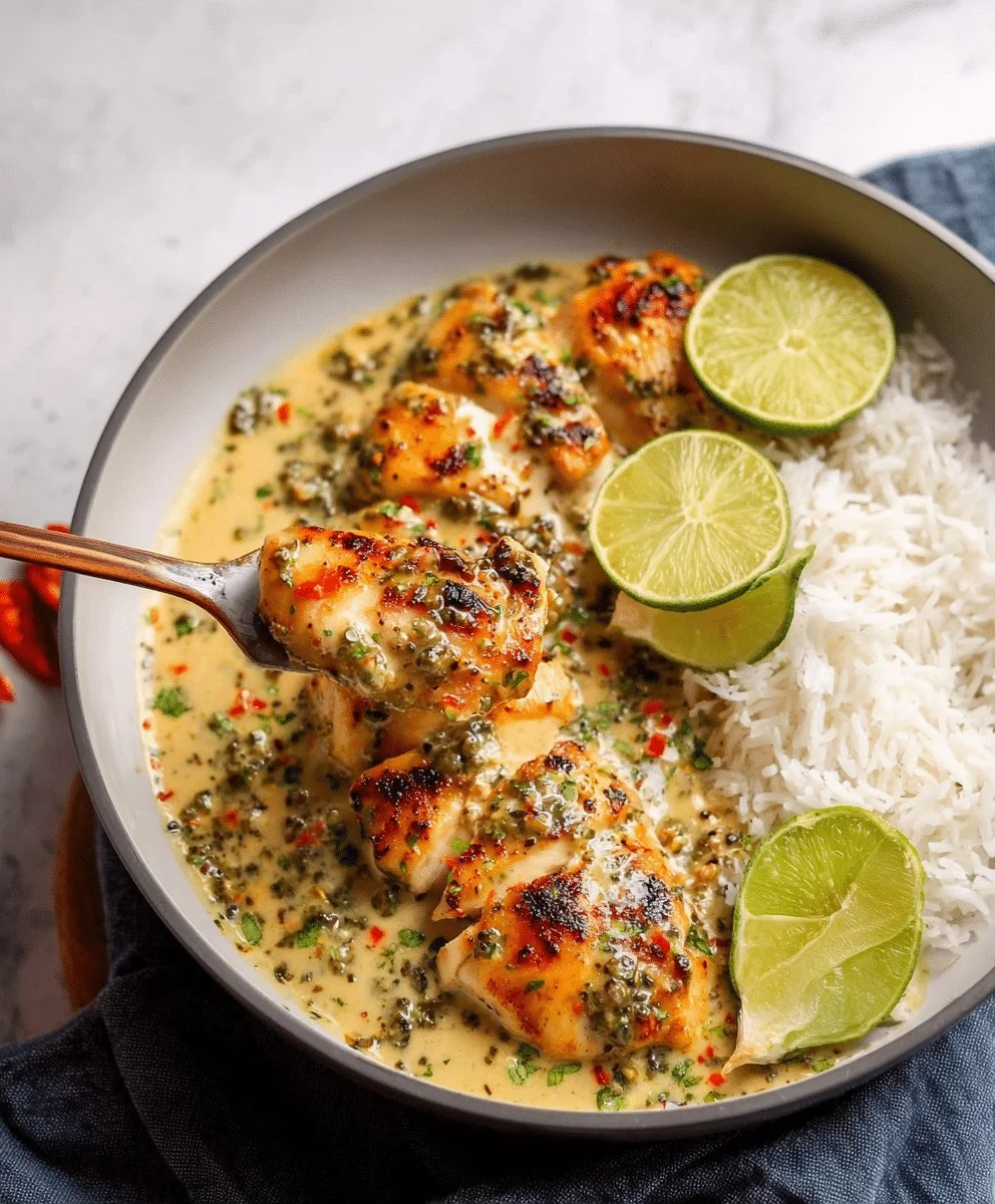 Easy coconut lime chicken skillet recipe for Whole30 and gluten-free diets