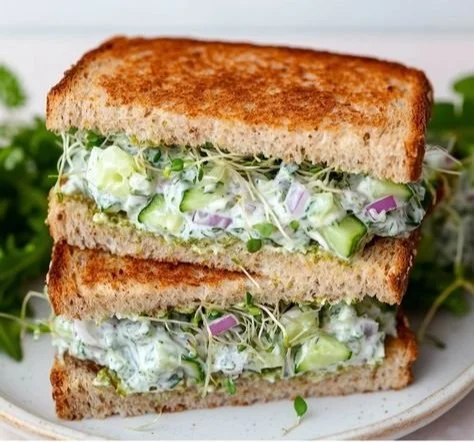 Easy Cucumber Salad Sandwiches