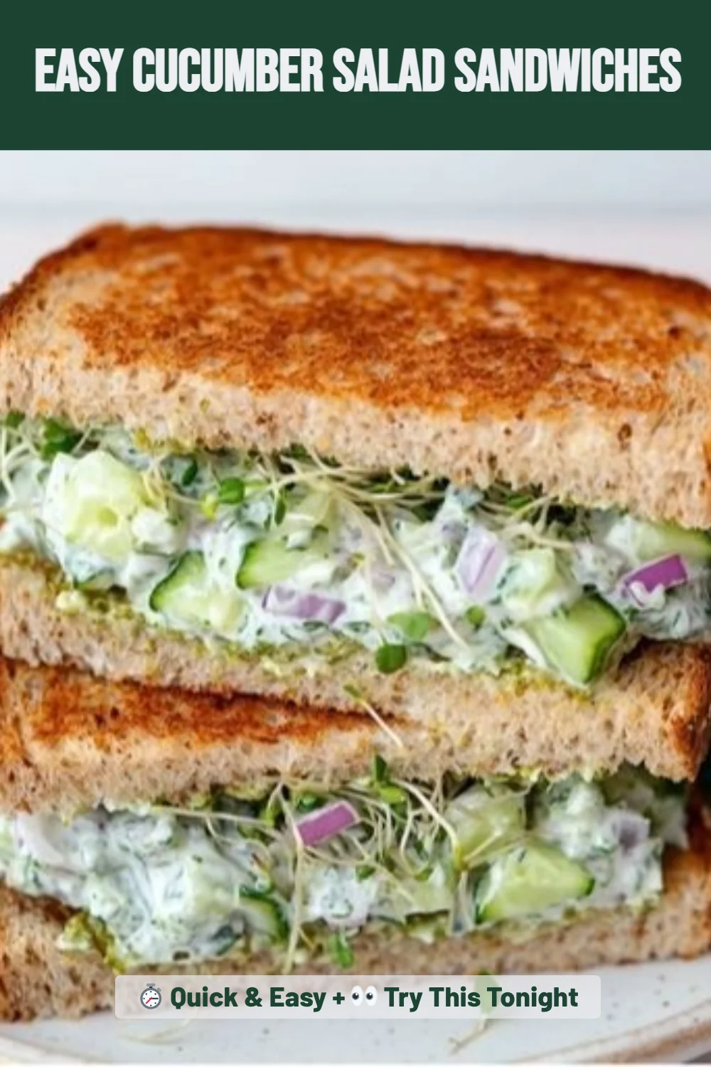 Easy Cucumber Salad Sandwiches