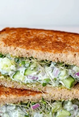 Flavorful cucumber salad sandwich with fresh ingredients