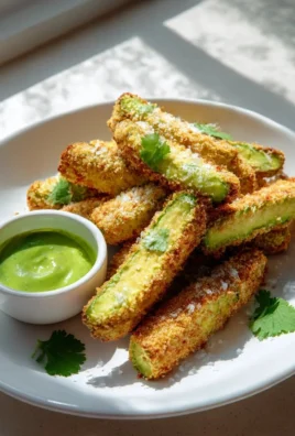 Crispy air fryer avocado fries served as a healthy snack