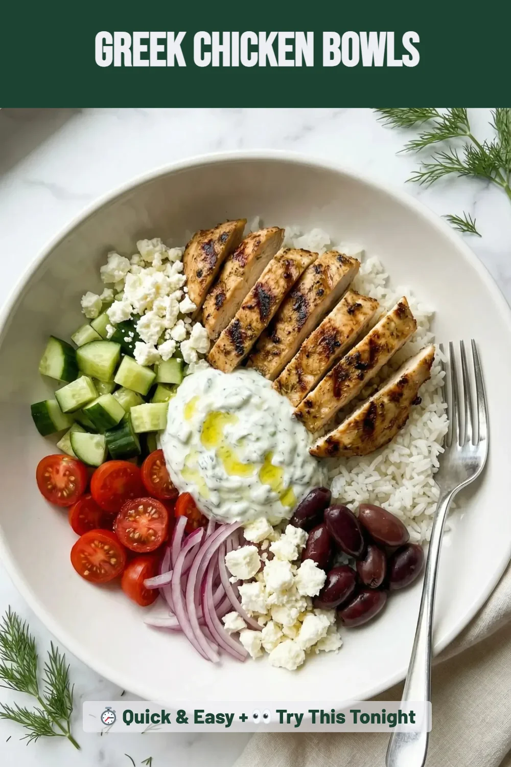 Greek Chicken Bowls
