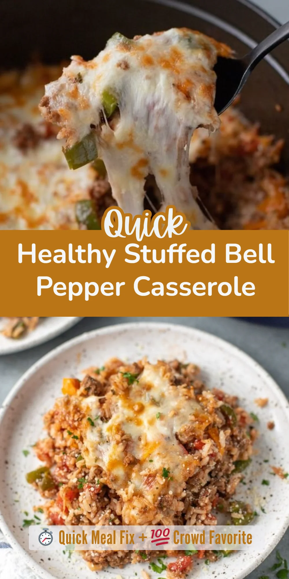 Healthy Stuffed Bell Pepper Casserole