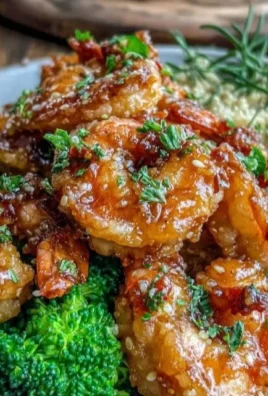 High-protein honey garlic shrimp served with vegetables