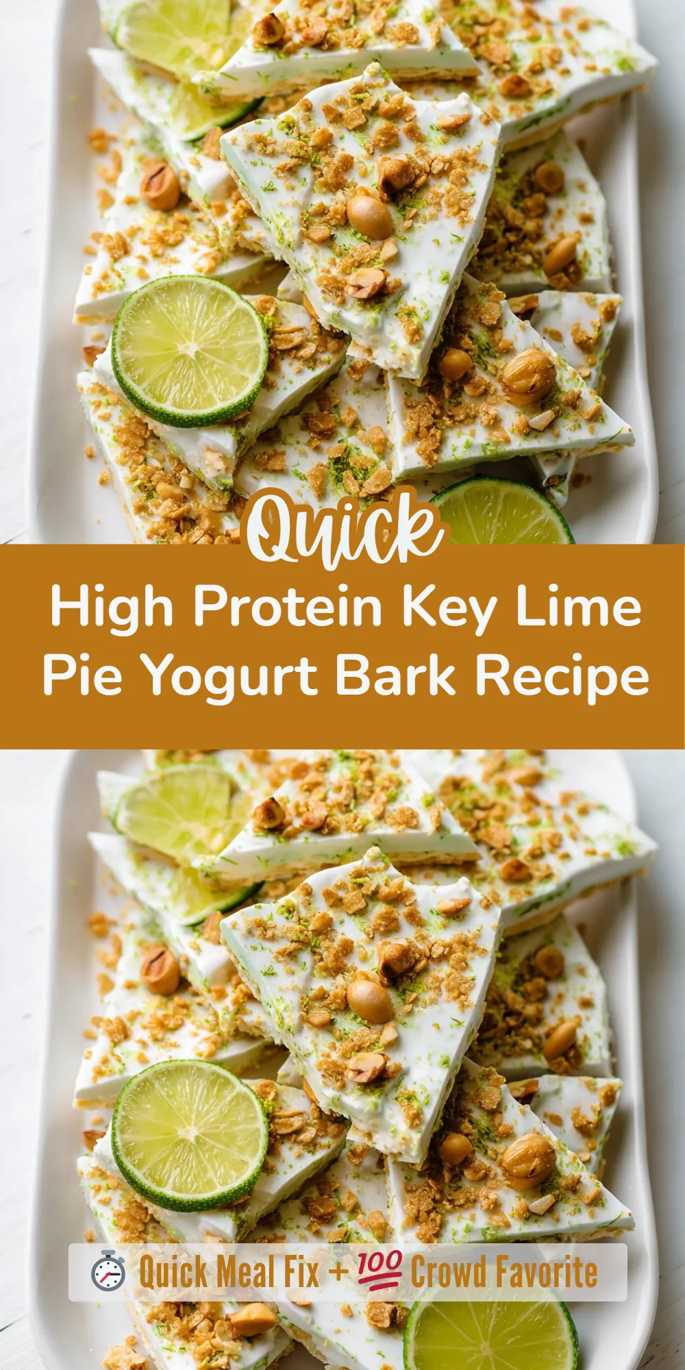 High Protein Key Lime Pie Yogurt Bark Recipe
