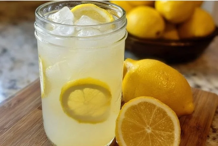 Refreshing homemade lemonade served in a glass with lemon slices