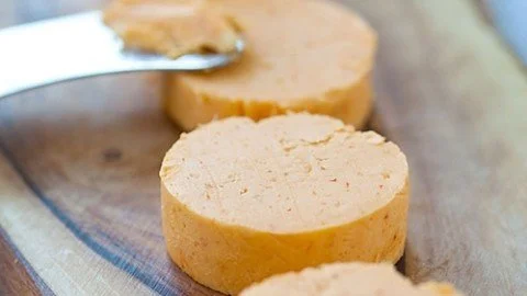 Delicious homemade honey sriracha butter spread on bread