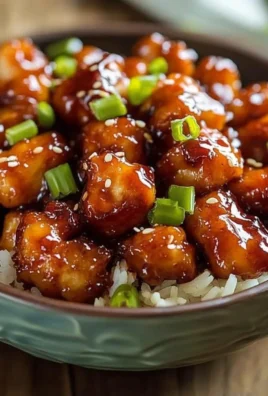 Plated sweet chili chicken garnished with fresh herbs and served with rice.