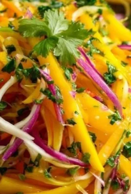 Colorful Mango Slaw with fresh veggies and zesty dressing