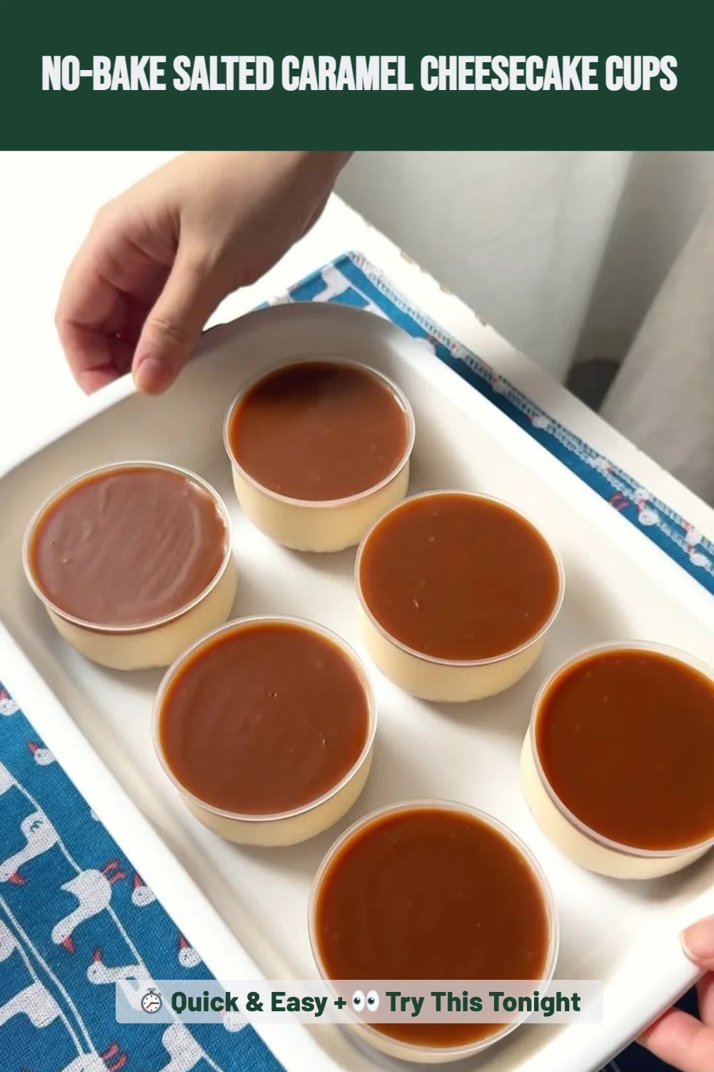 No-Bake Salted Caramel Cheesecake Cups