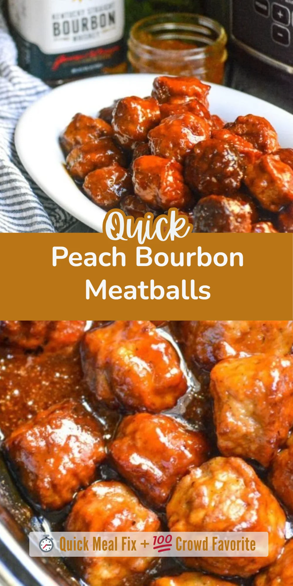 Peach Bourbon Meatballs
