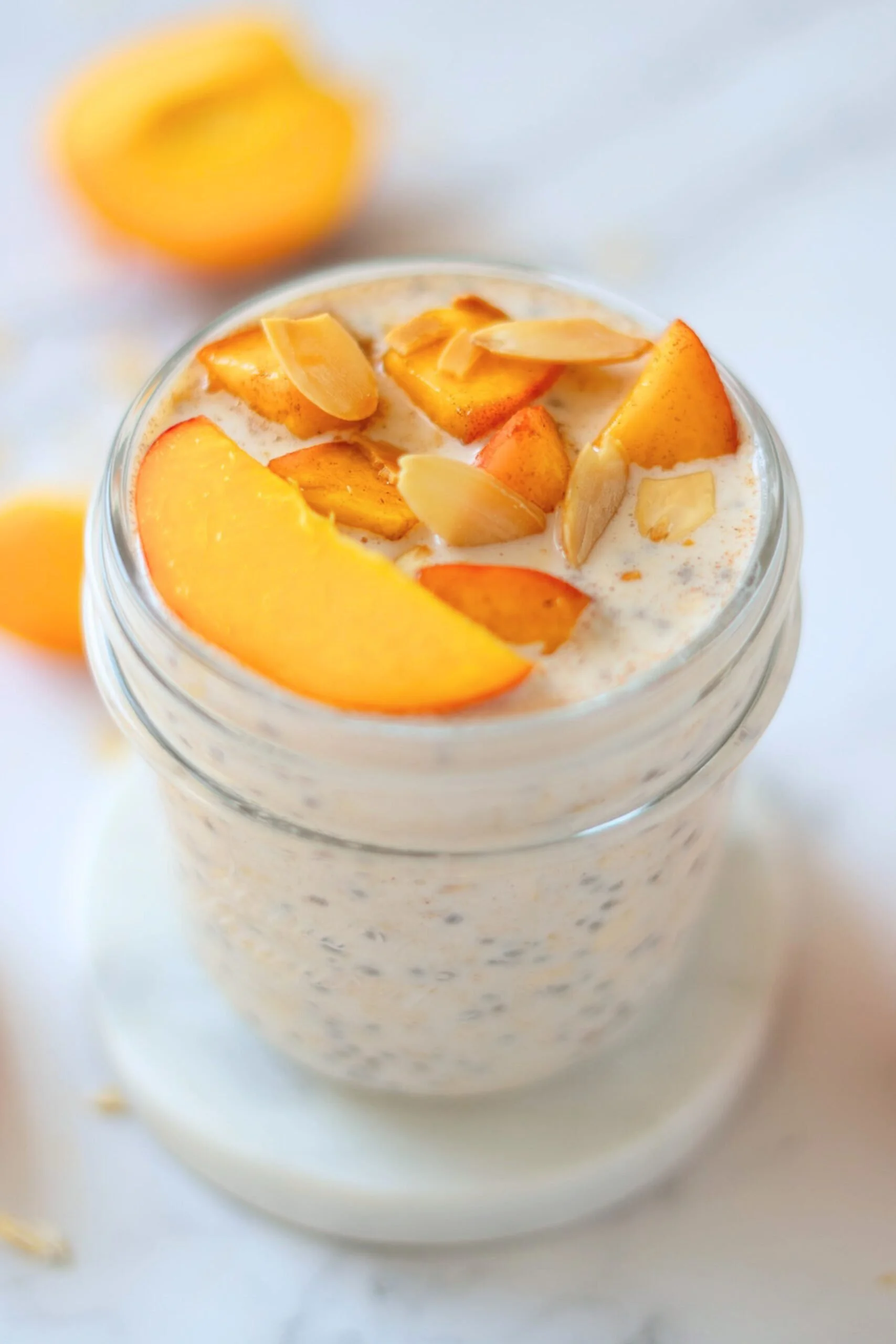 Peach Crisp Overnight Oats