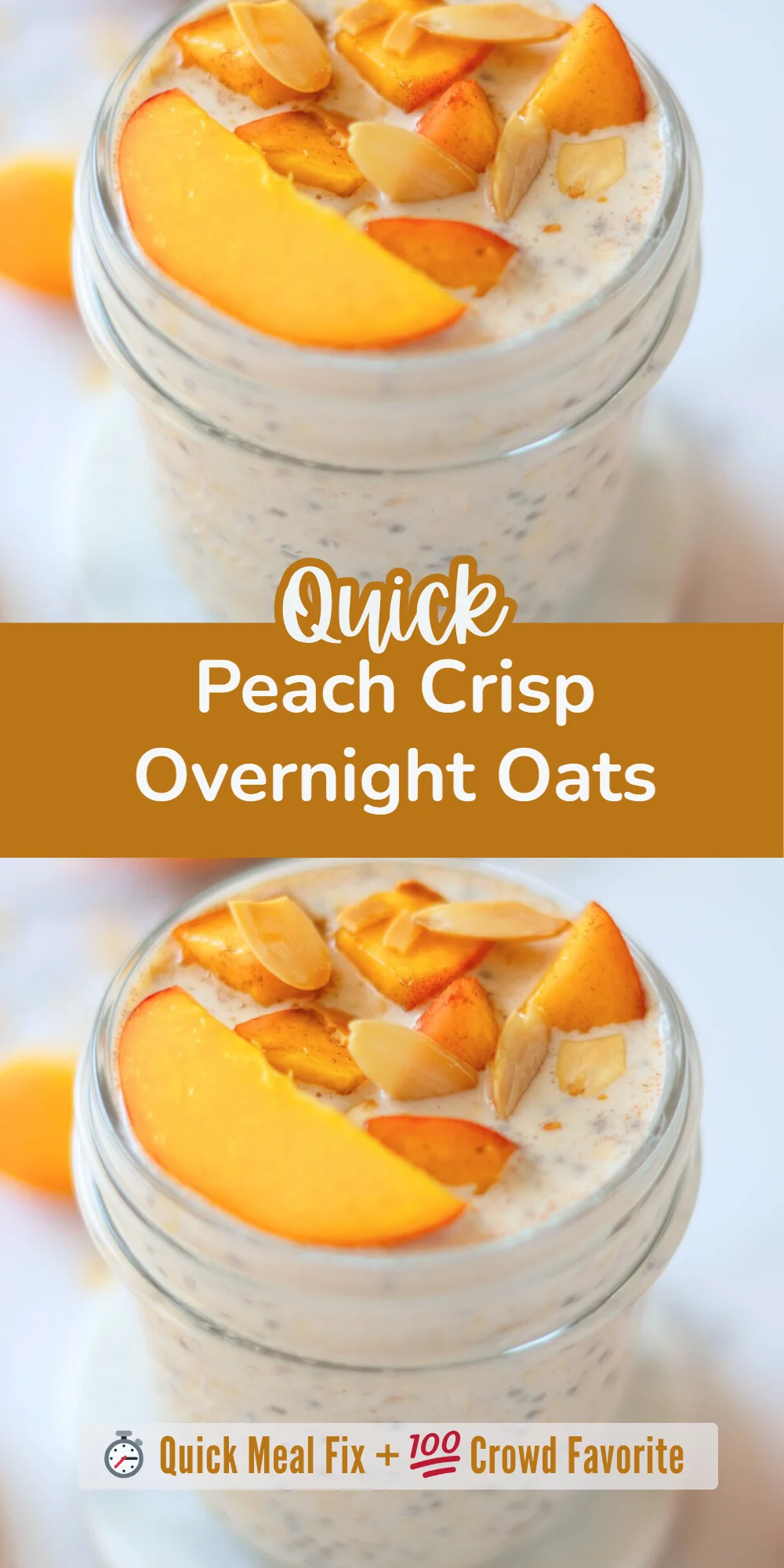 Peach Crisp Overnight Oats