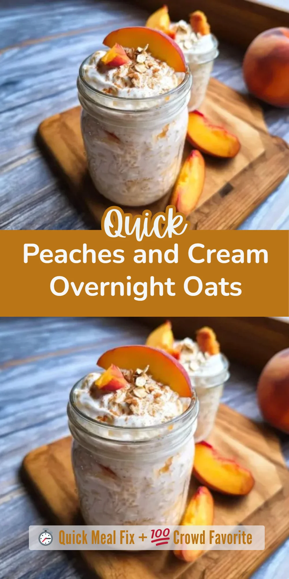 Peaches and Cream Overnight Oats
