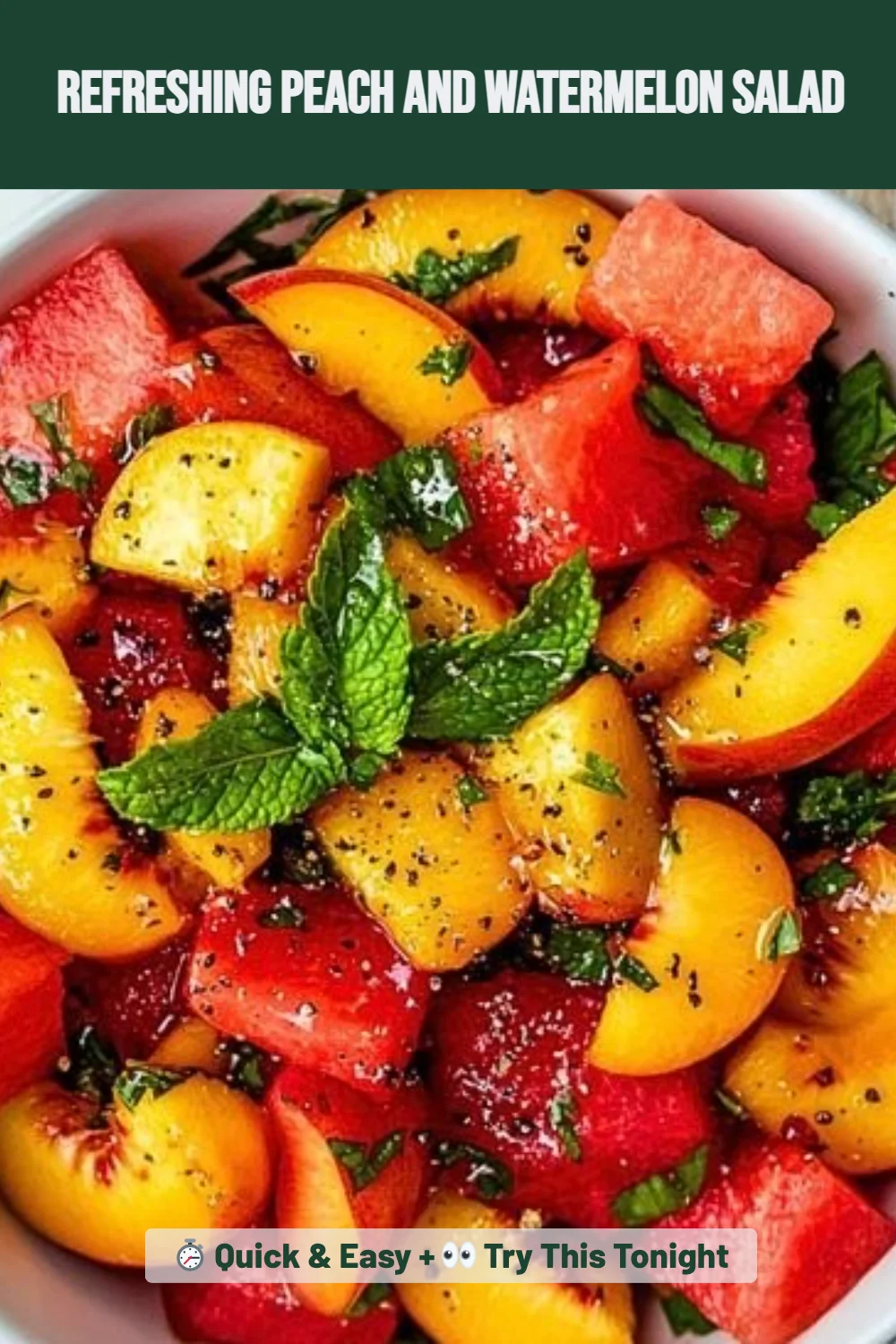 Refreshing Peach and Watermelon Salad