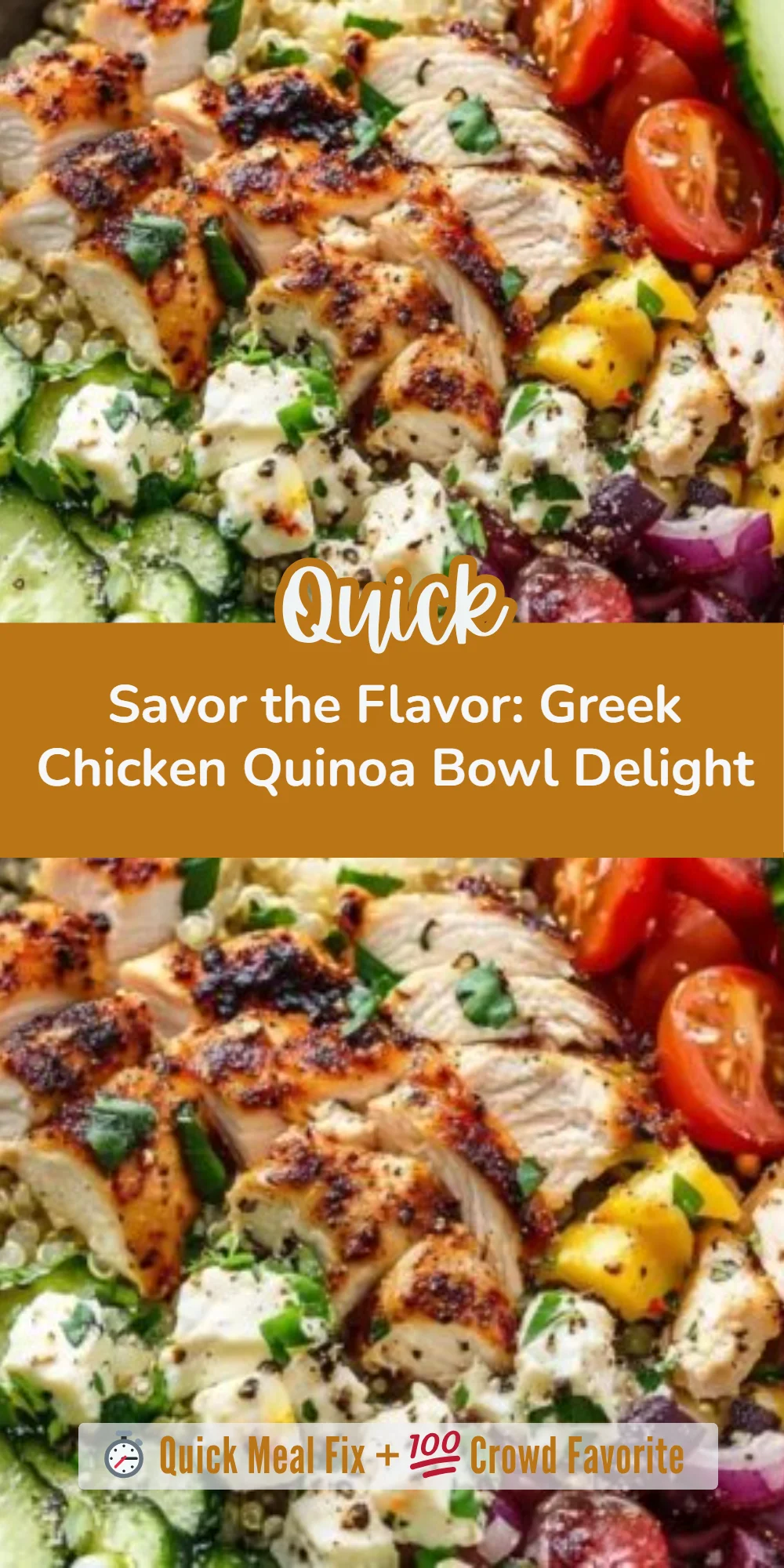 Savor the Flavor: Greek Chicken Quinoa Bowl Delight