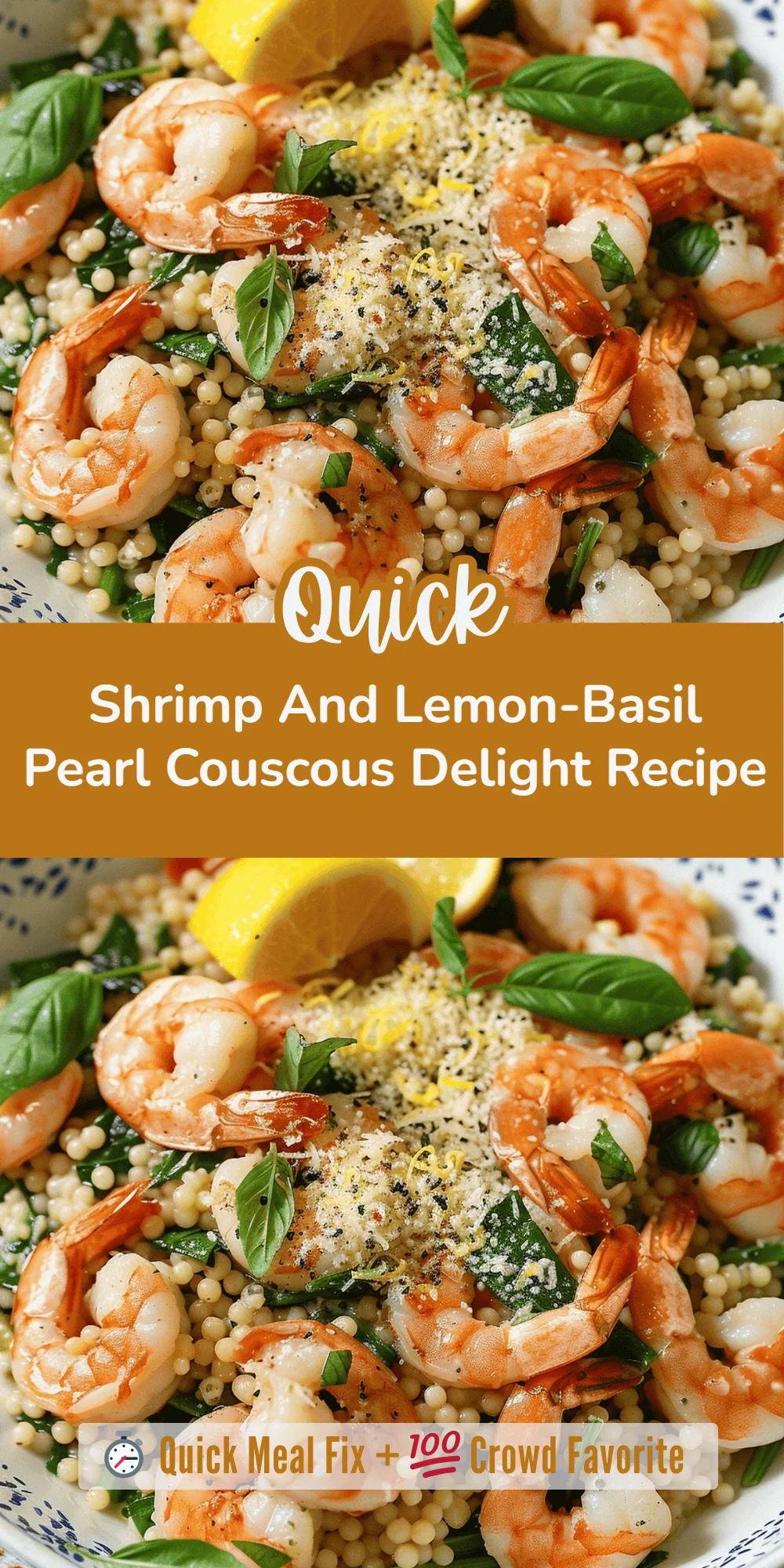Shrimp And Lemon-Basil Pearl Couscous Delight Recipe