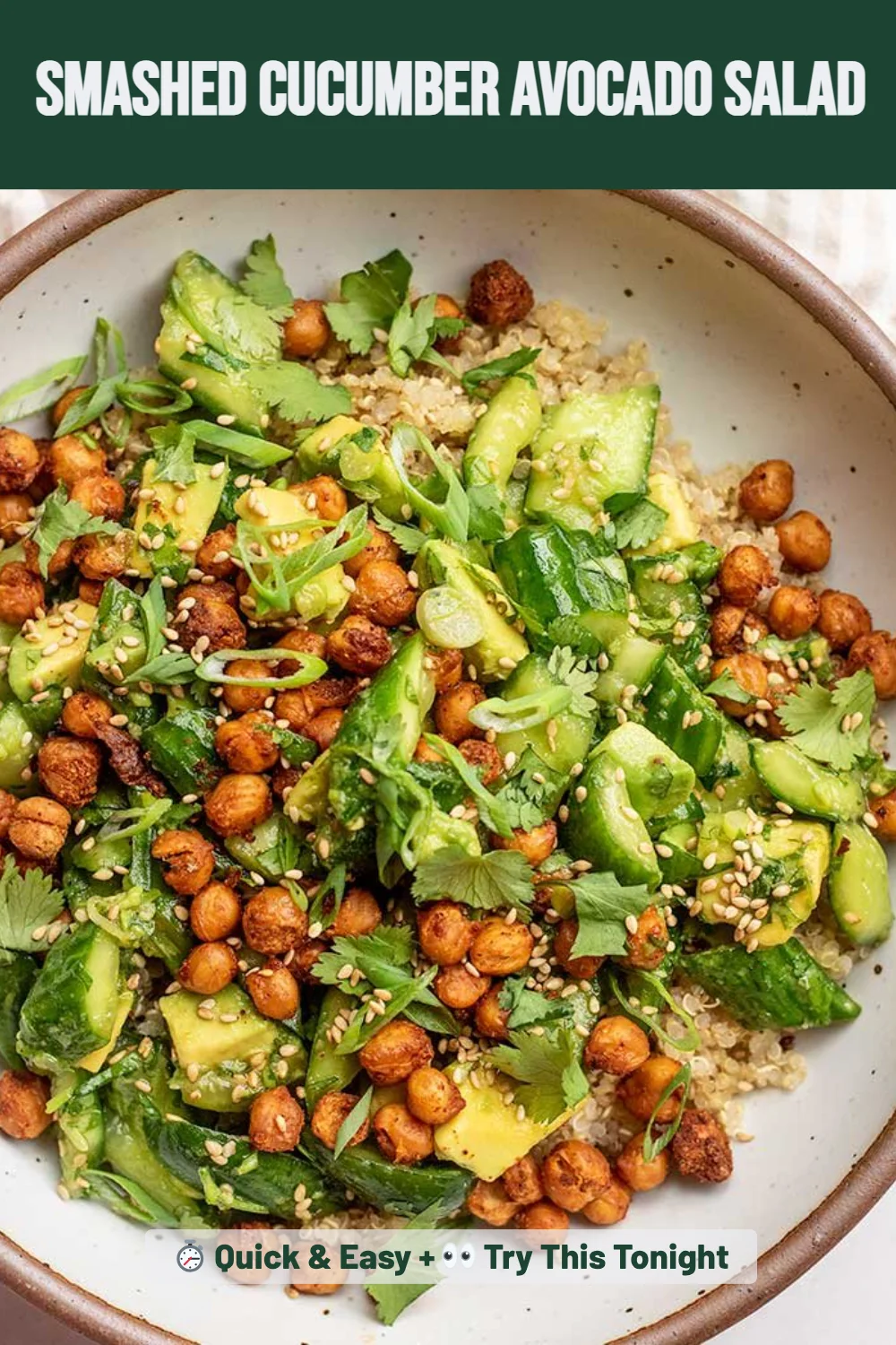 Smashed Cucumber Avocado Salad