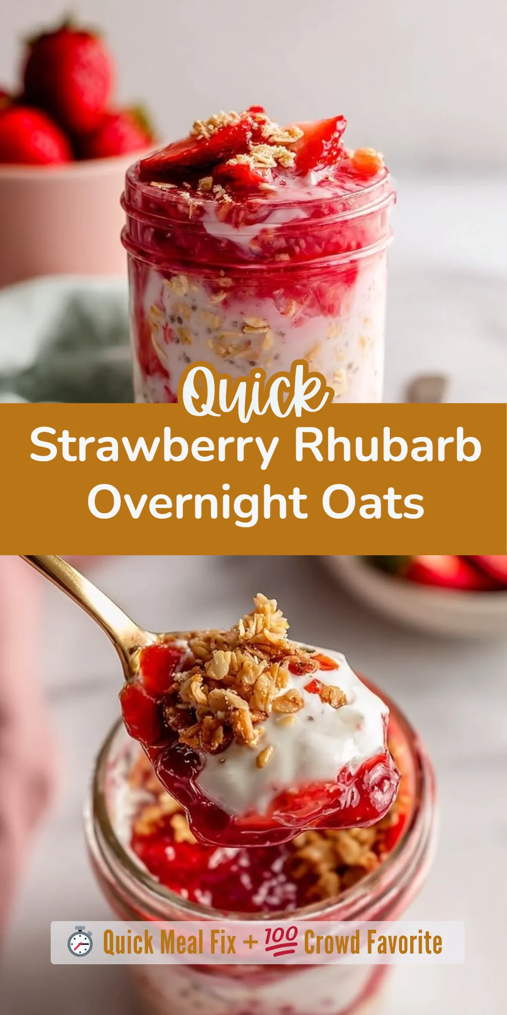Strawberry Rhubarb Overnight Oats