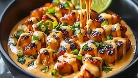 Sweet Chili Chicken Bowl with Coconut Lime Drizzle Bliss