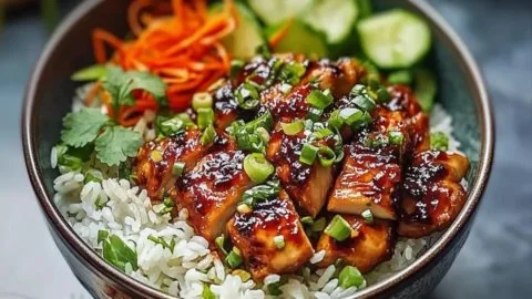 Sweet Chili Chicken Rice Bowls with Chicken Thighs: Pure Comfort