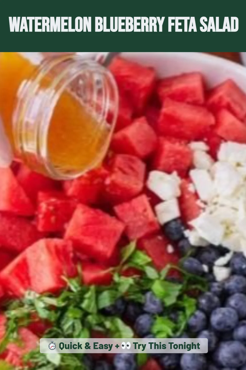 Watermelon Blueberry Feta Salad