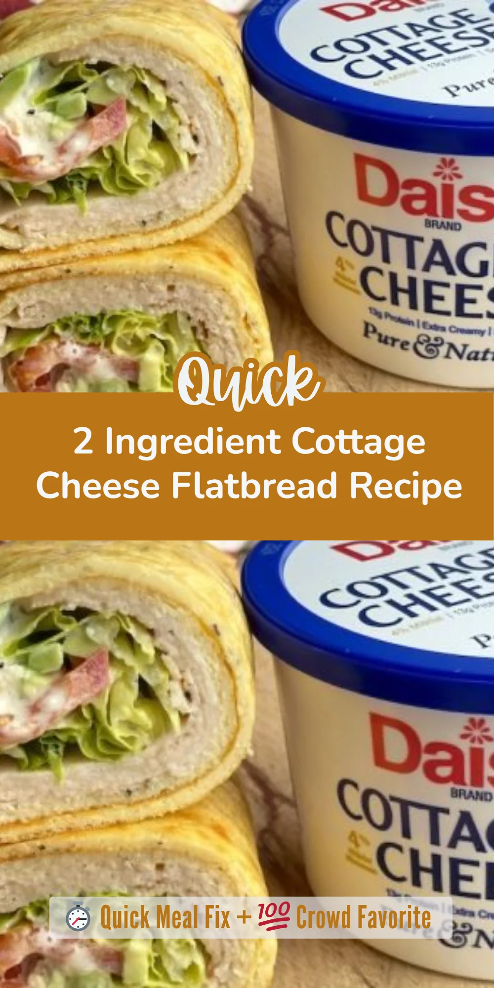 2 Ingredient Cottage Cheese Flatbread Recipe