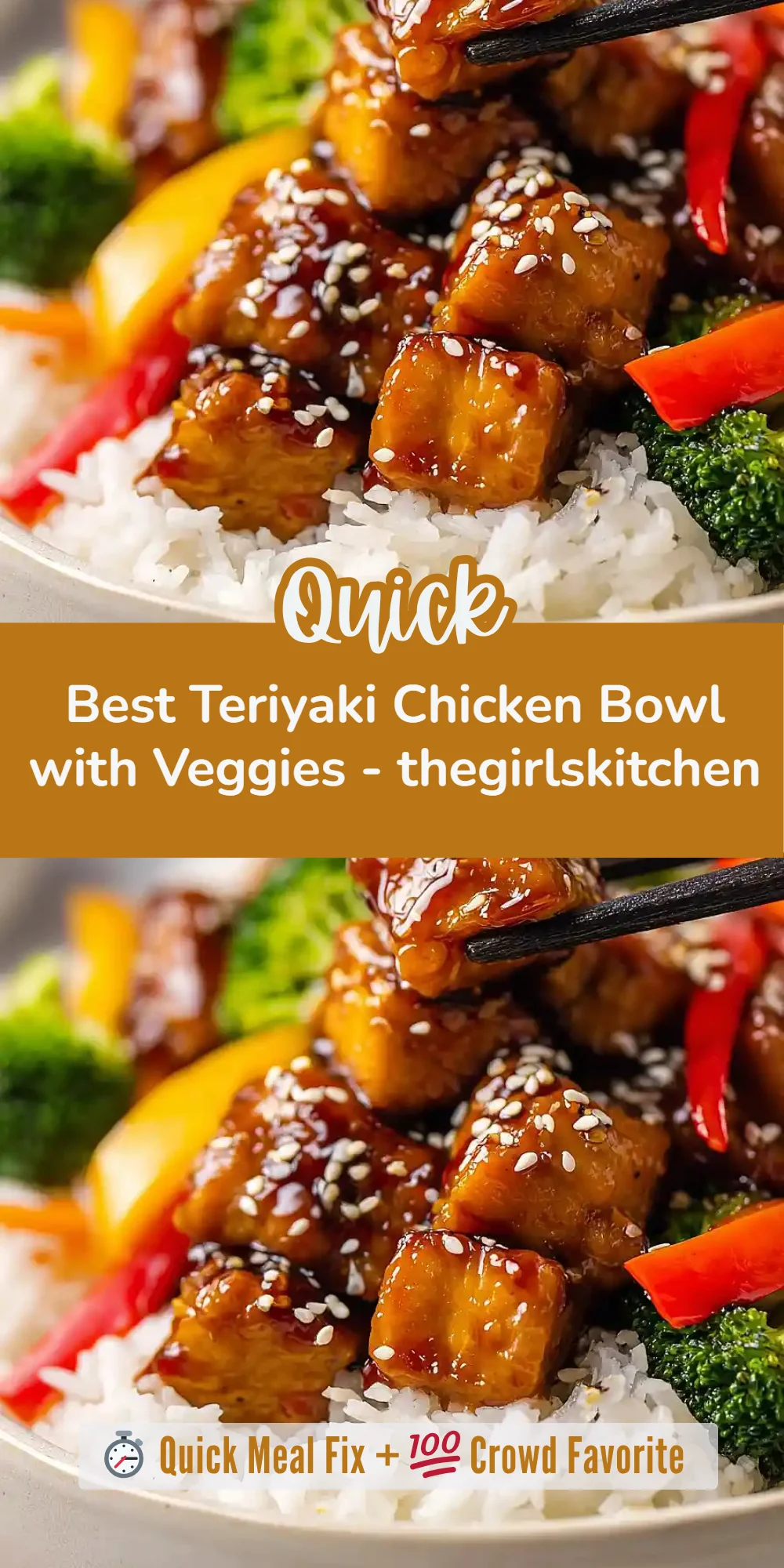 Best Teriyaki Chicken Bowl with Veggies - thegirlskitchen