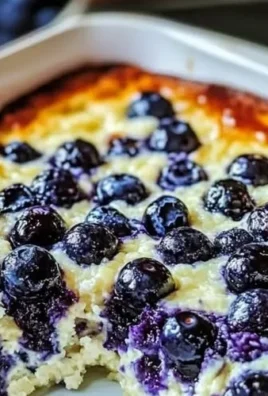 Blueberry Cottage Cheese Breakfast Bake served in a dish