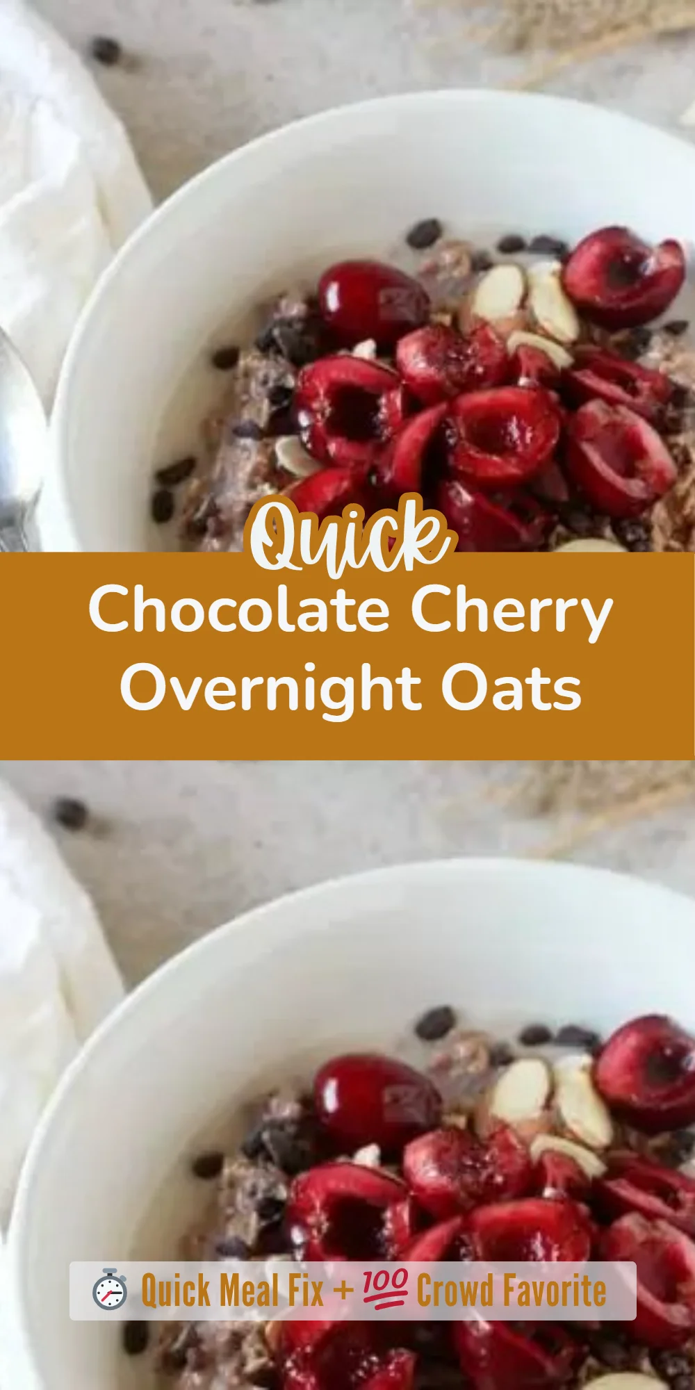 Chocolate Cherry Overnight Oats