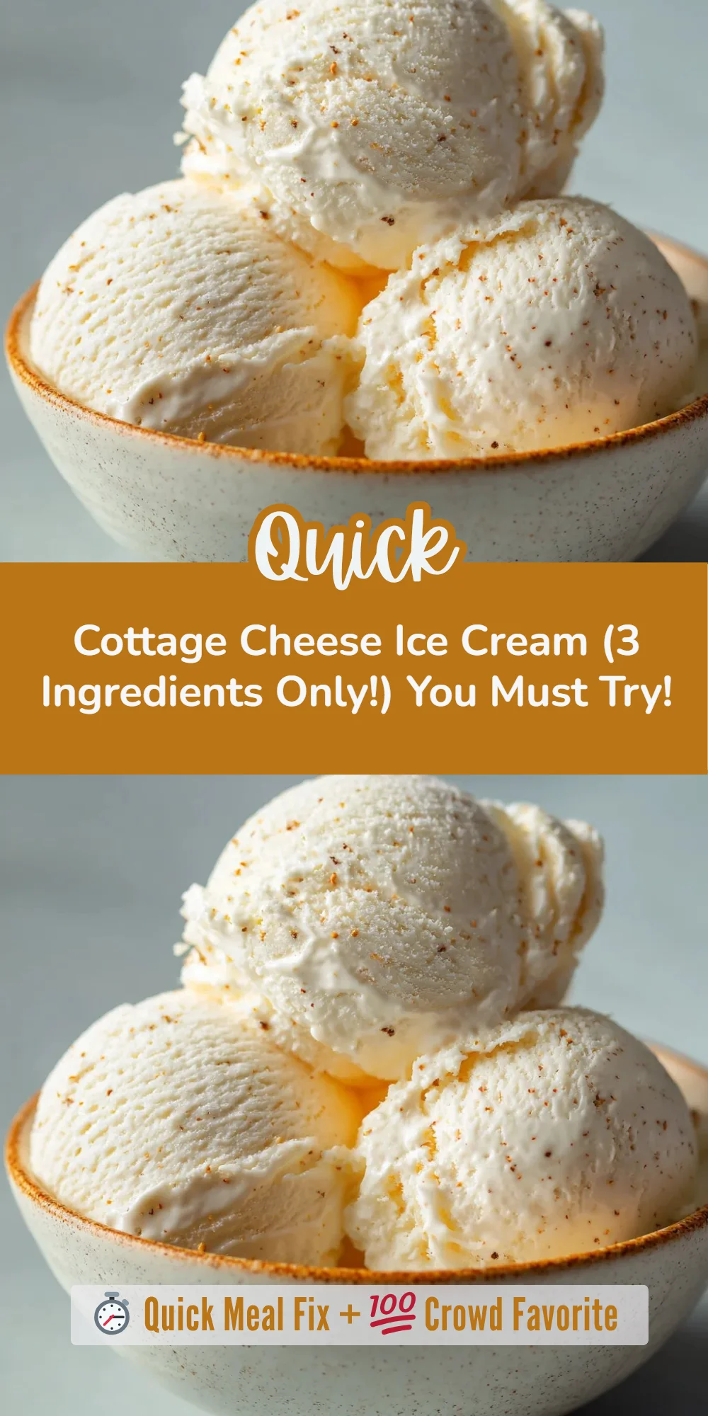 Cottage Cheese Ice Cream (3 Ingredients Only!) You Must Try!