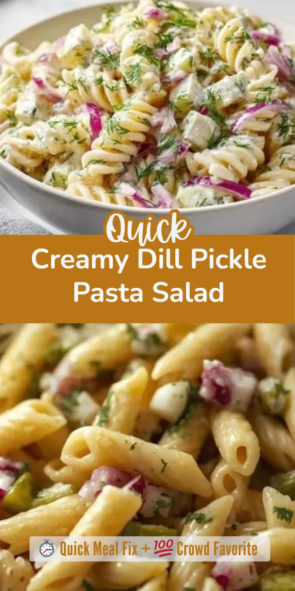 Creamy Dill Pickle Pasta Salad