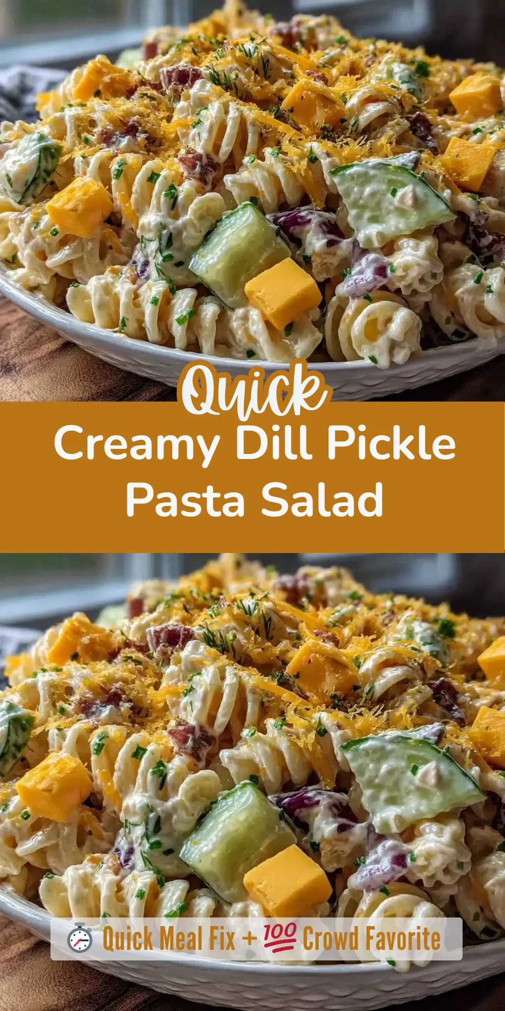 Creamy Dill Pickle Pasta Salad