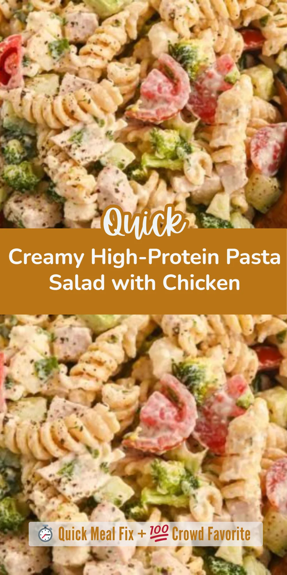 Creamy High-Protein Pasta Salad with Chicken