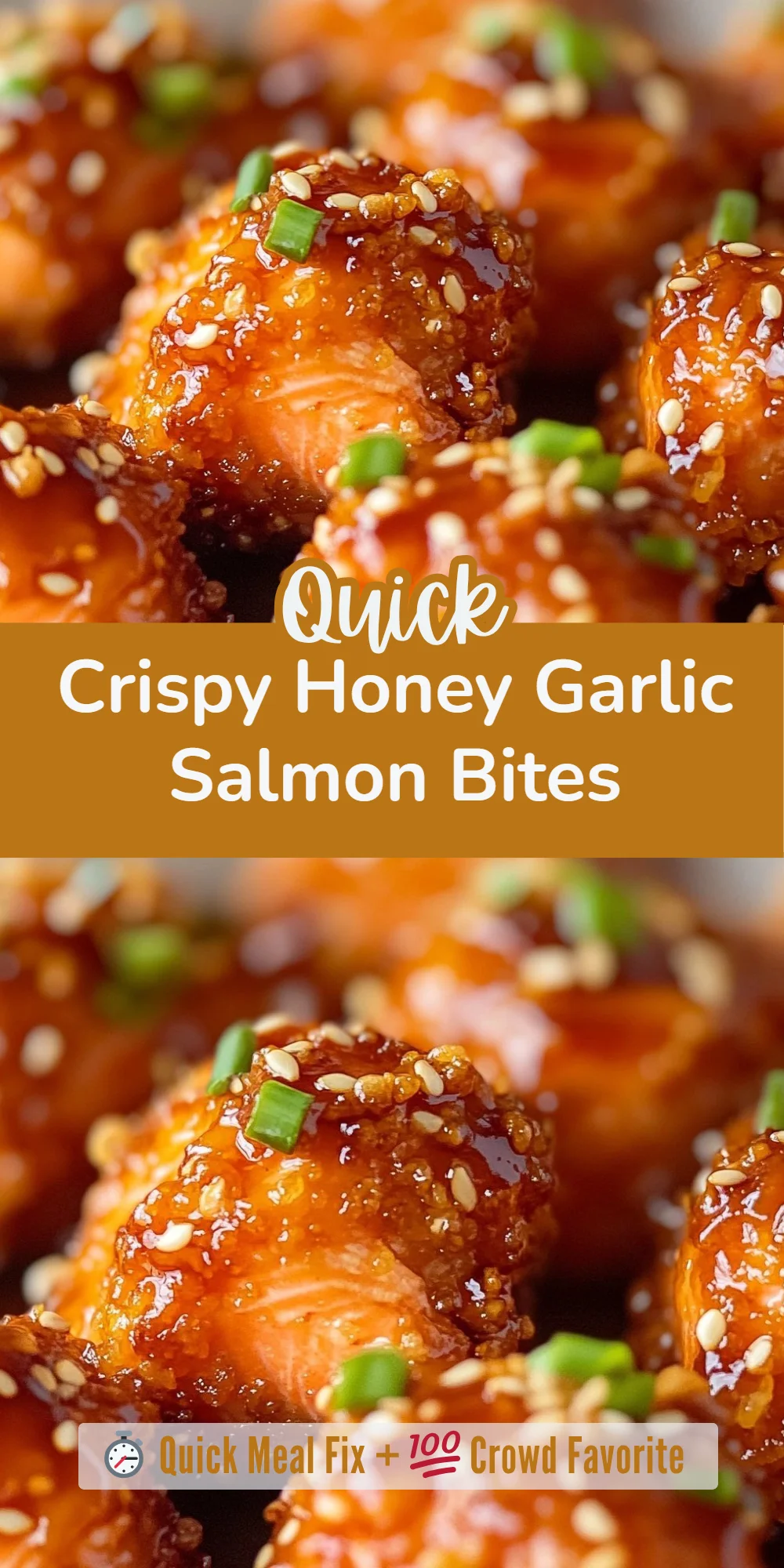 Crispy Honey Garlic Salmon Bites