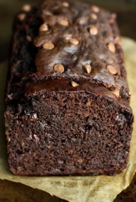 Double chocolate banana bread made with Greek yogurt for a moist, rich flavor.