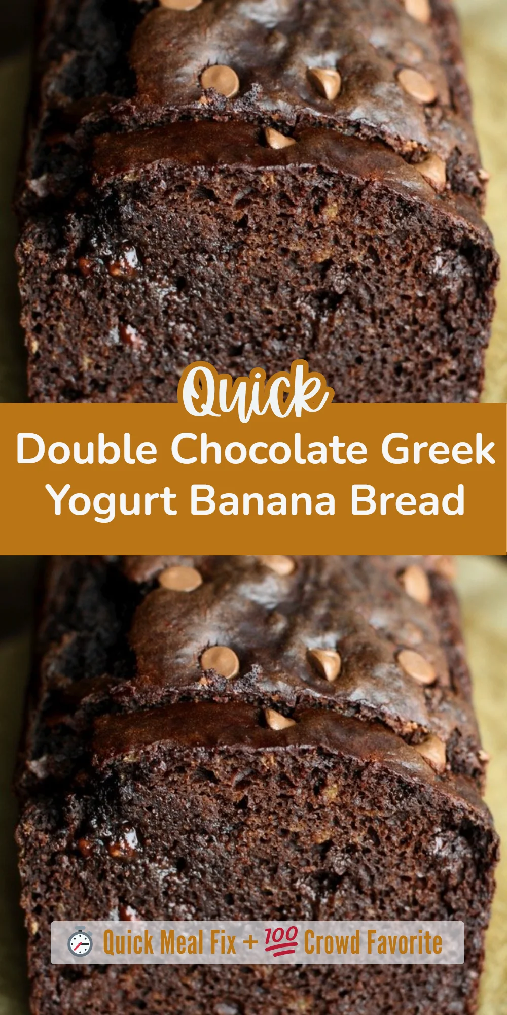 Double Chocolate Greek Yogurt Banana Bread