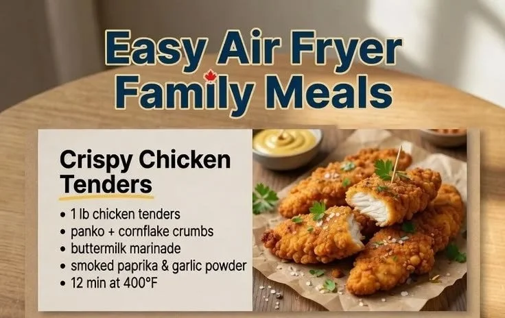 Easy air fryer family meals with healthy and delicious recipes.