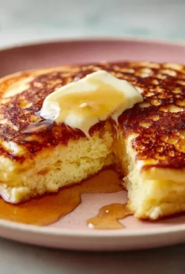 Easy cottage cheese pancake recipe for one, serving suggestion on a plate.
