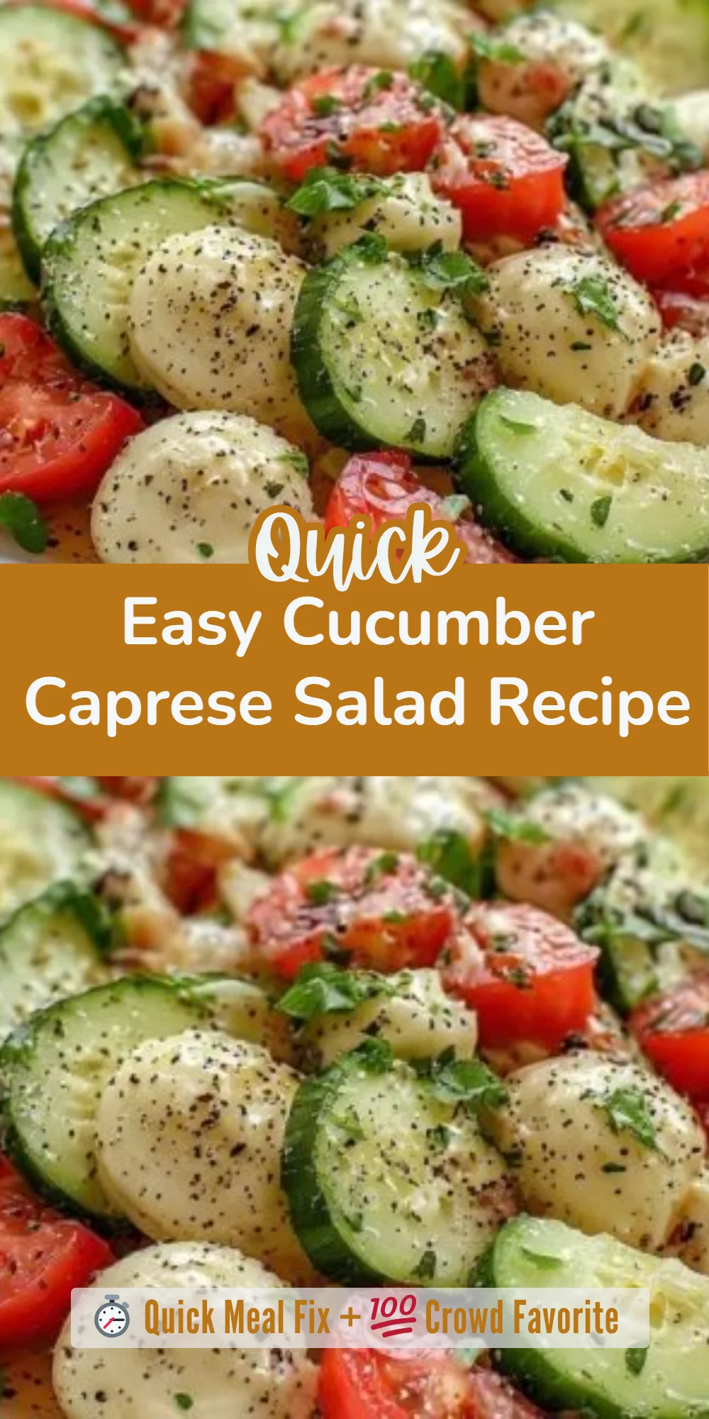 Easy Cucumber Caprese Salad Recipe