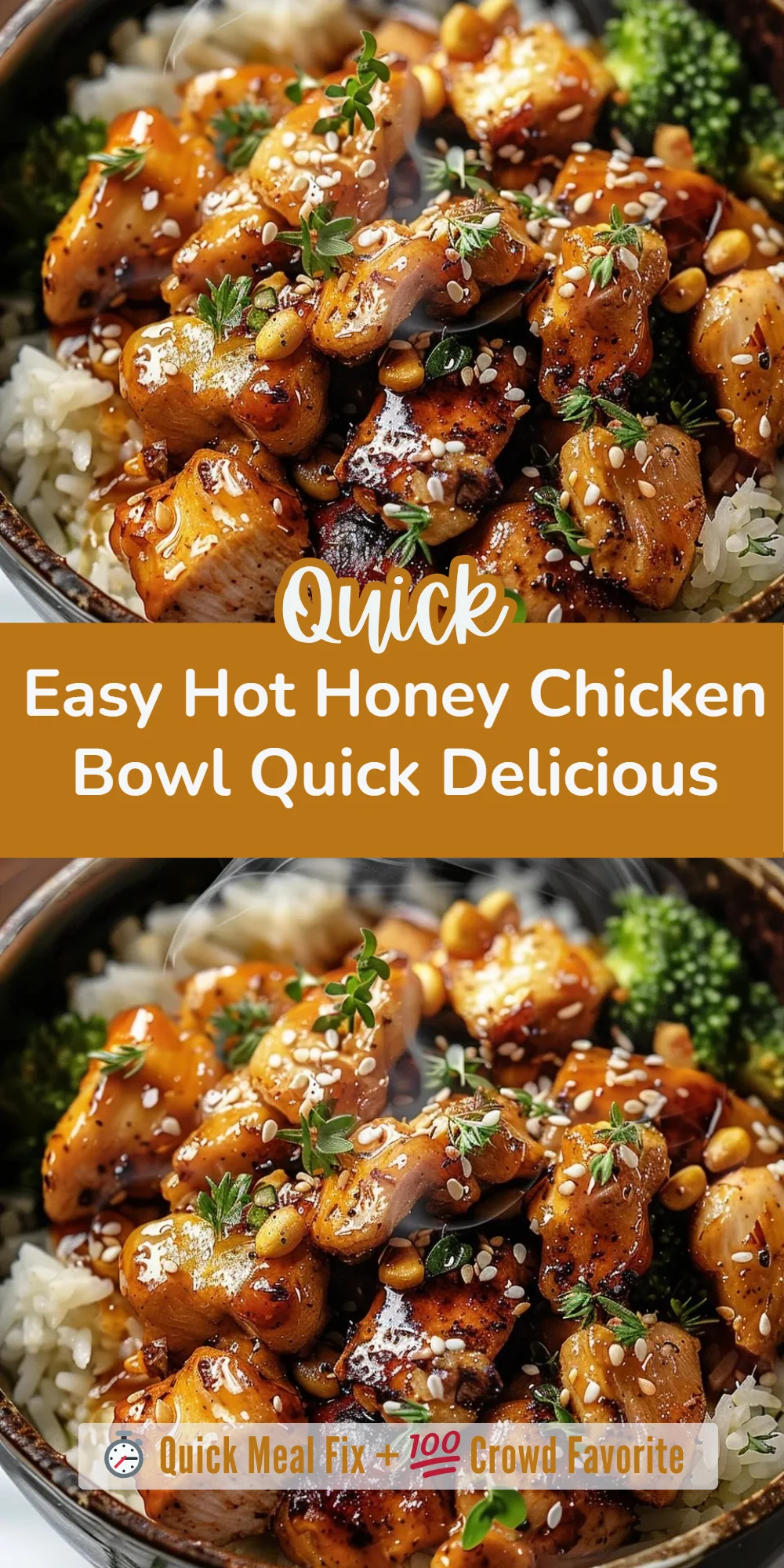Easy Hot Honey Chicken Bowl Quick Delicious