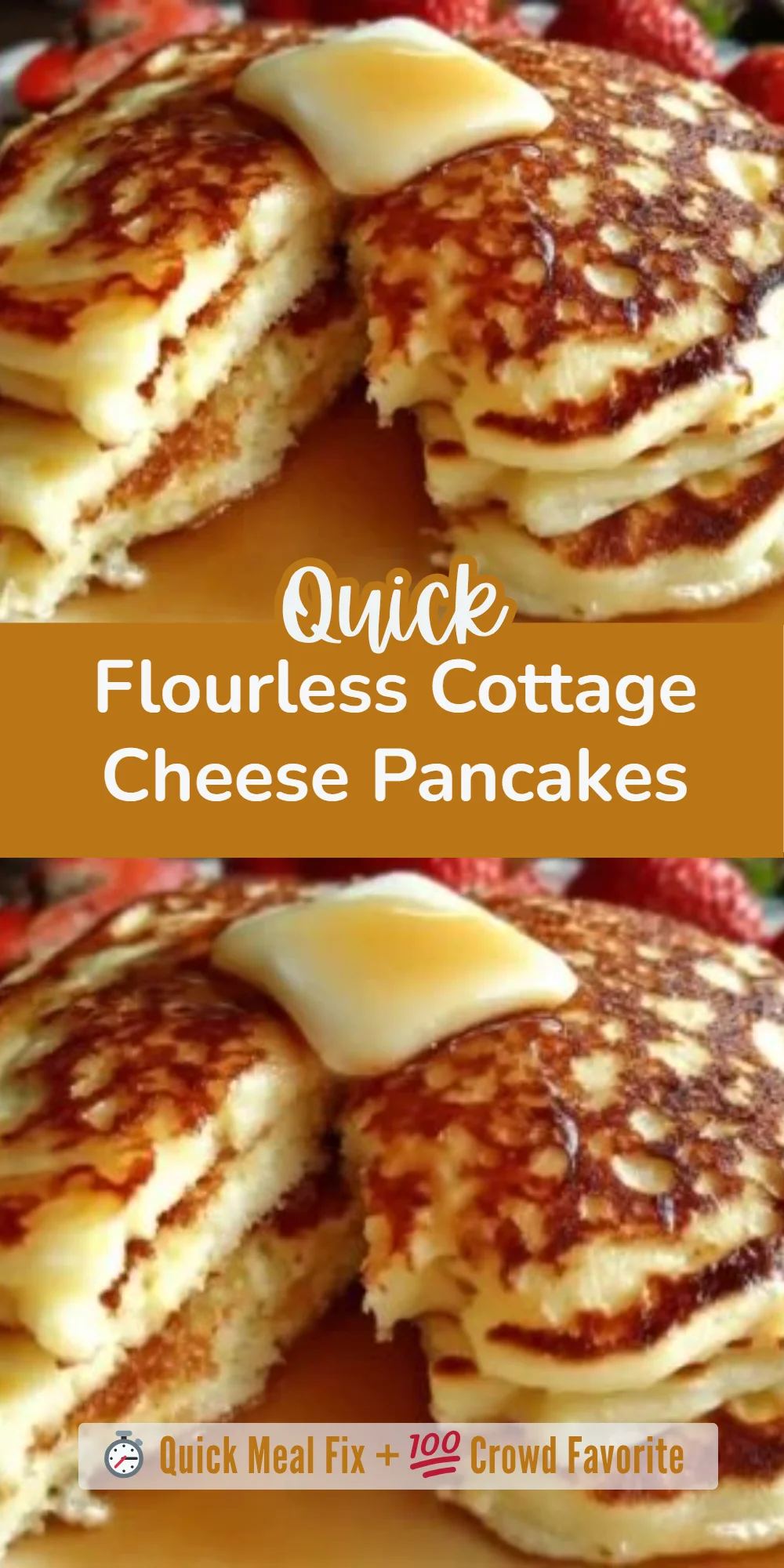 Flourless Cottage Cheese Pancakes