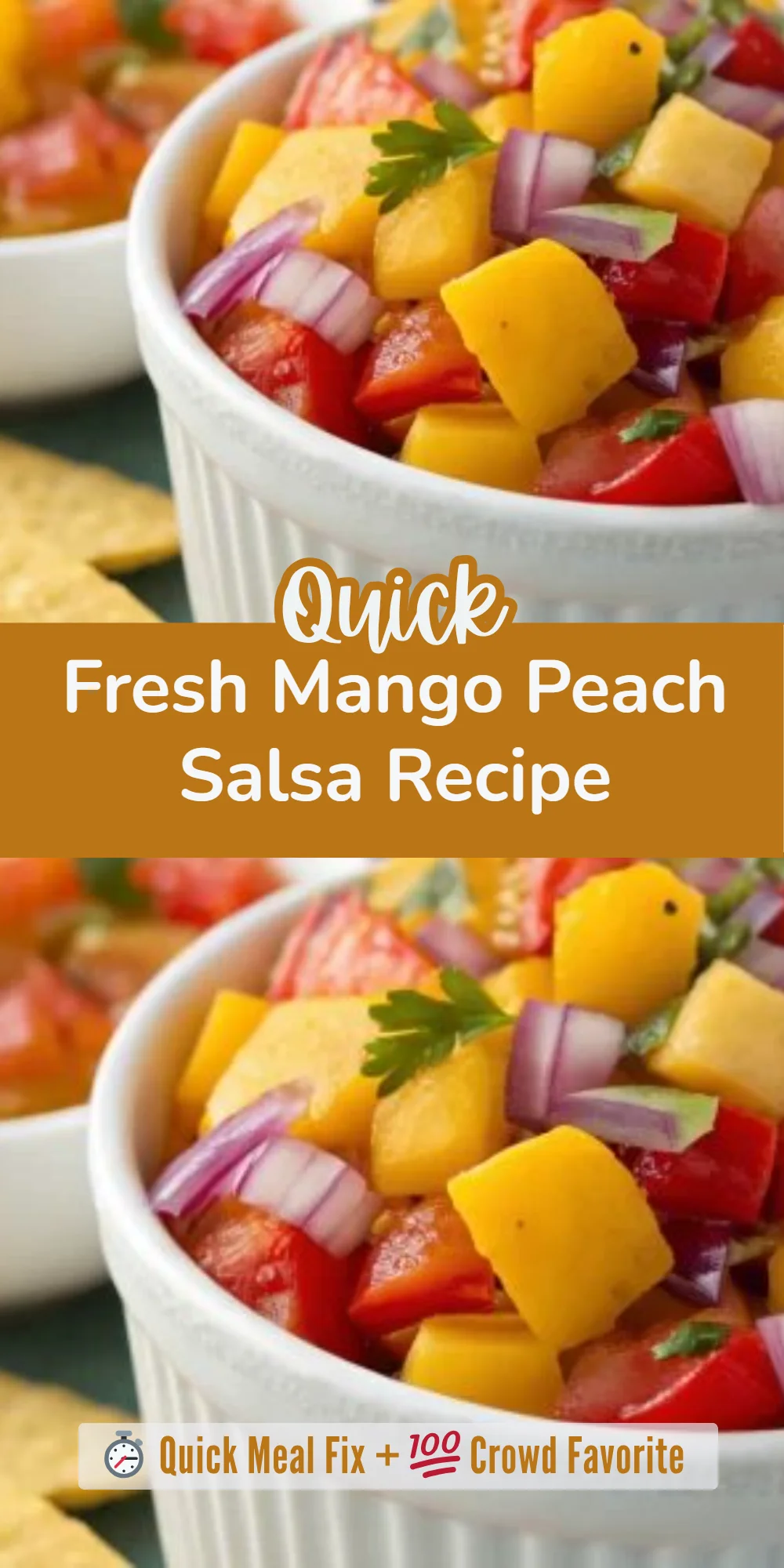 Fresh Mango Peach Salsa Recipe