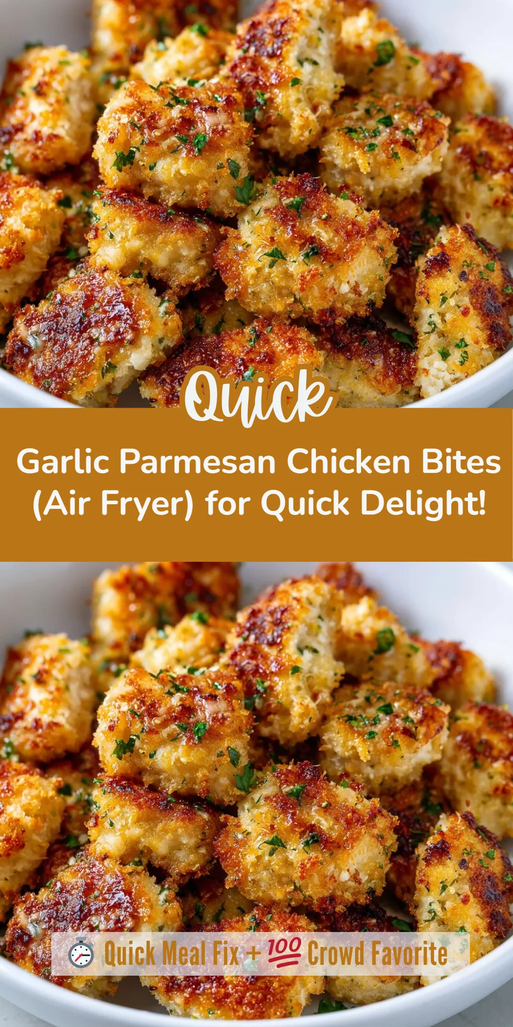 Garlic Parmesan Chicken Bites (Air Fryer) for Quick Delight!