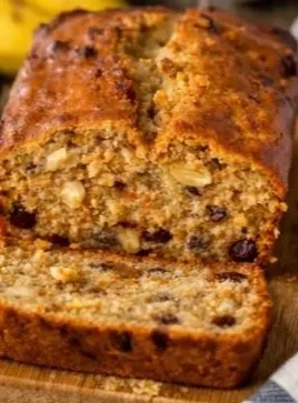Healthy banana bread with Greek yogurt for a nutritious snack or breakfast option